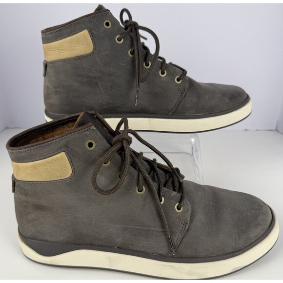 OluKai Kekaha Men’s Waterproof Leather Chukka Boots Sz 10.5 Gray 10500 main image 10